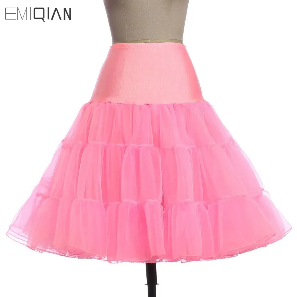Short Organza Petticoat for Cocktail Dresses Crinoline Wedding Bridal Underskirt Black Skirt
