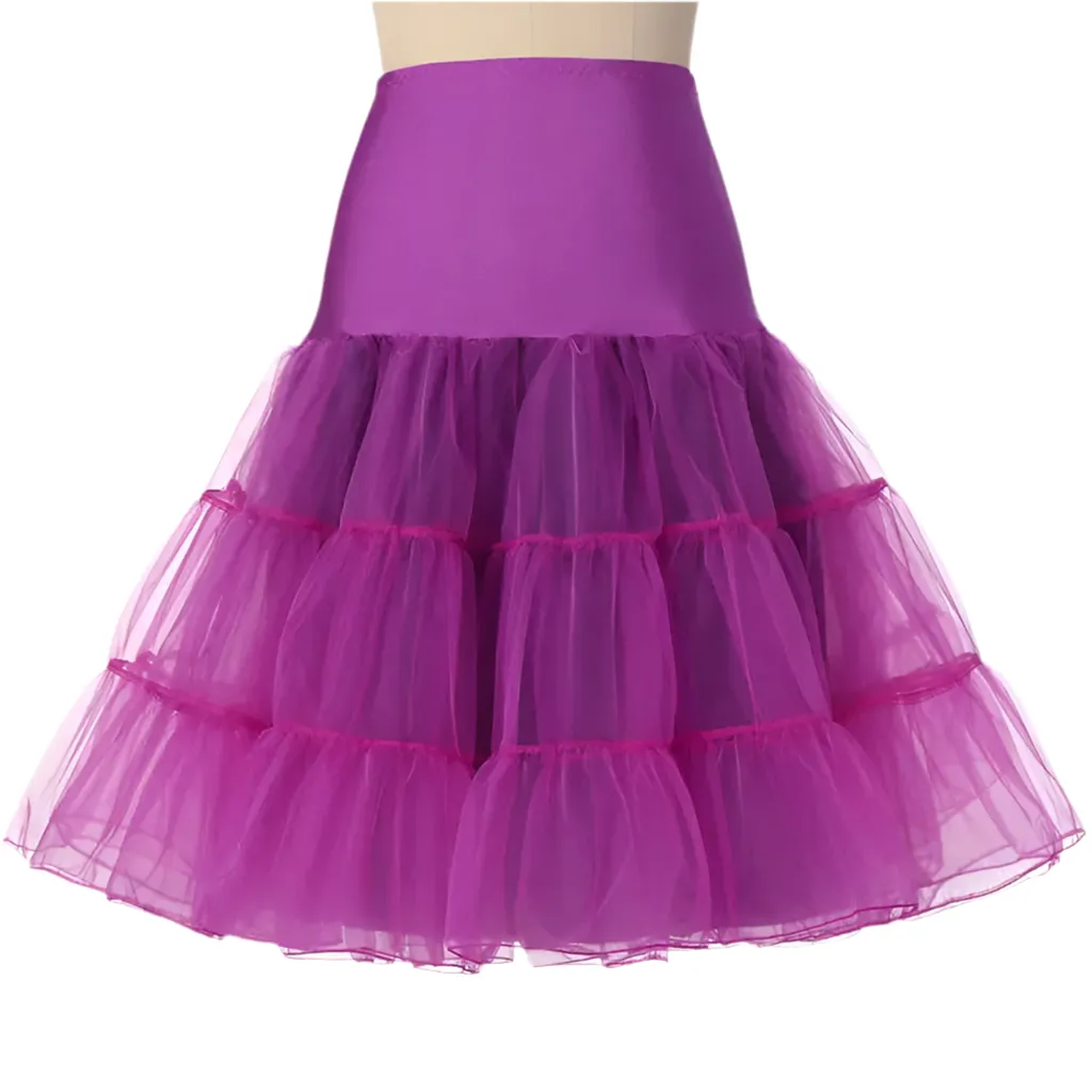 Short Organza Petticoat for Cocktail Dresses Crinoline Wedding Bridal Underskirt Black Skirt