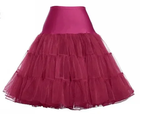 Short Organza Petticoat for Cocktail Dresses Crinoline Wedding Bridal Underskirt Black Skirt