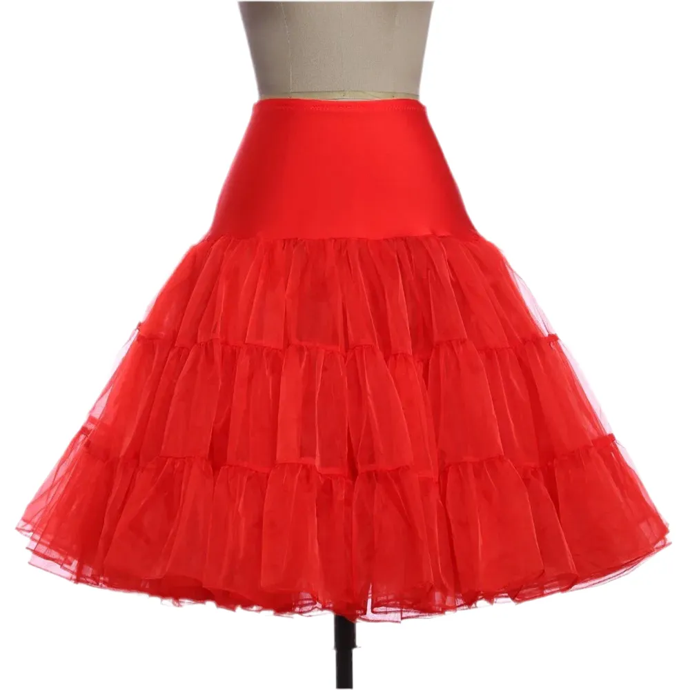 Short Organza Petticoat for Cocktail Dresses Crinoline Wedding Bridal Underskirt Black Skirt