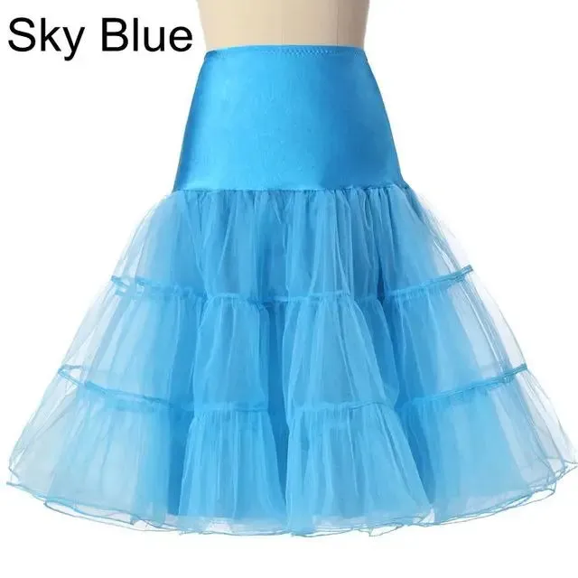Short Organza Petticoat for Cocktail Dresses Crinoline Wedding Bridal Underskirt Black Skirt