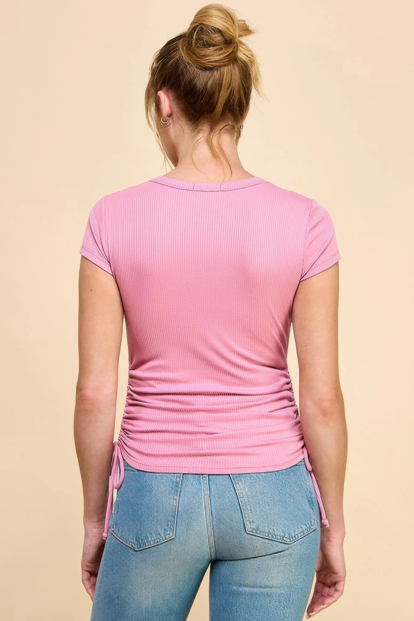 Side Ruched Detail Top