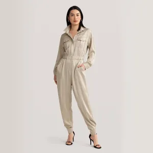 Silk Cargo Full Length Romper