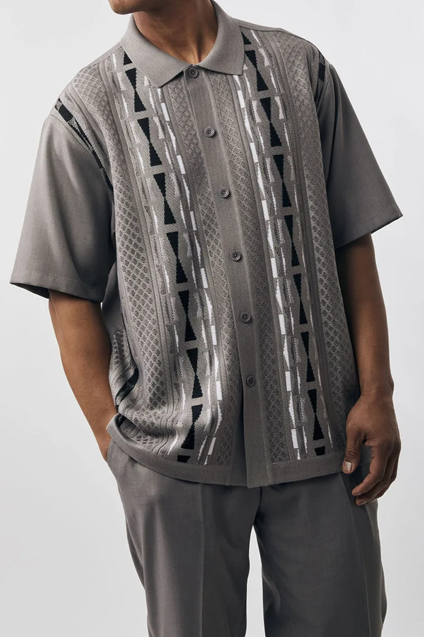 Silversilk Casual Short Sleeve Knit Walking Suit 71032