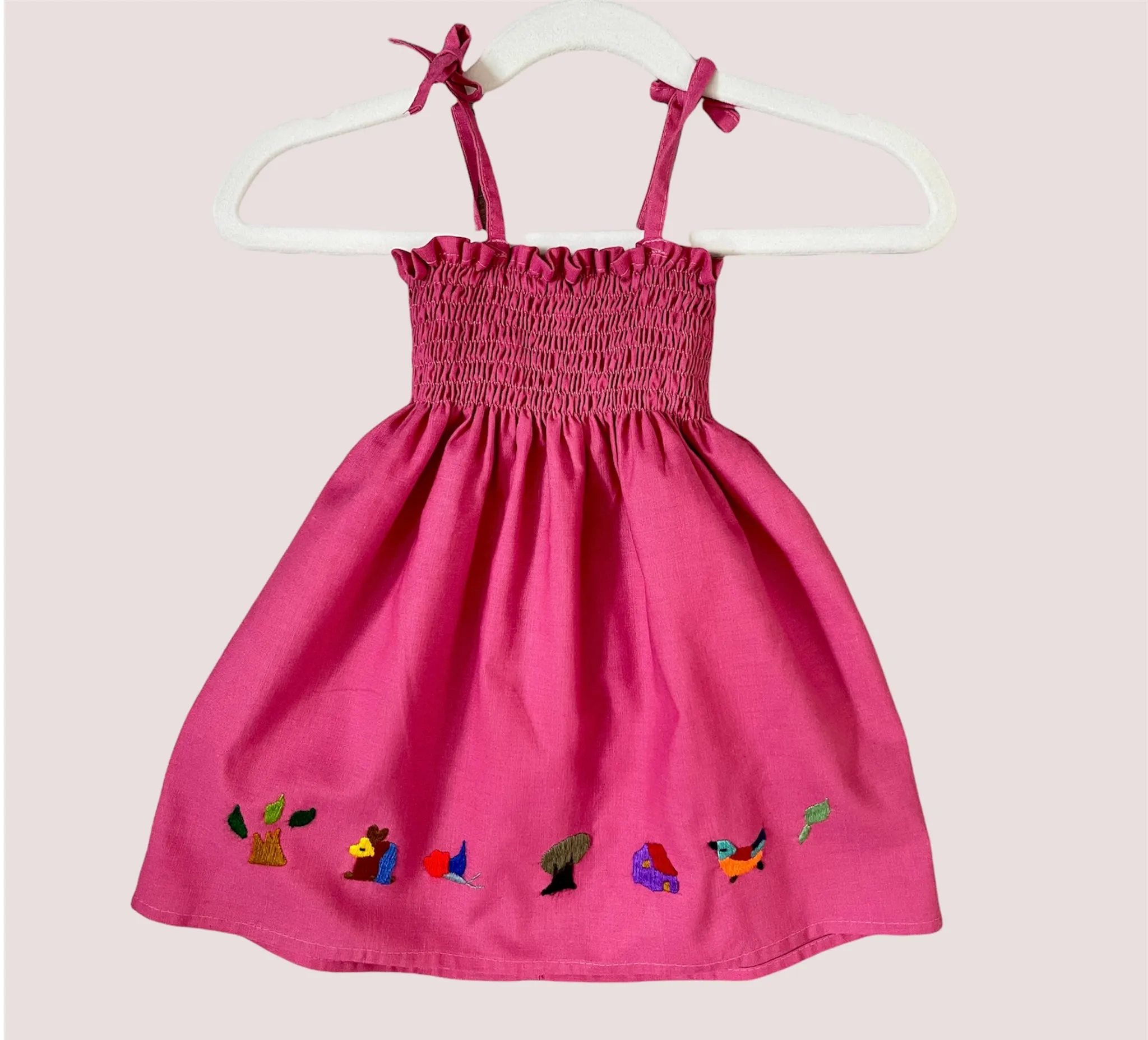 Size 0 Tube Top Baby Traditional Embroidered Dress from El Salvador
