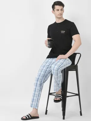 Sky Blue Checkered Lounge Pants