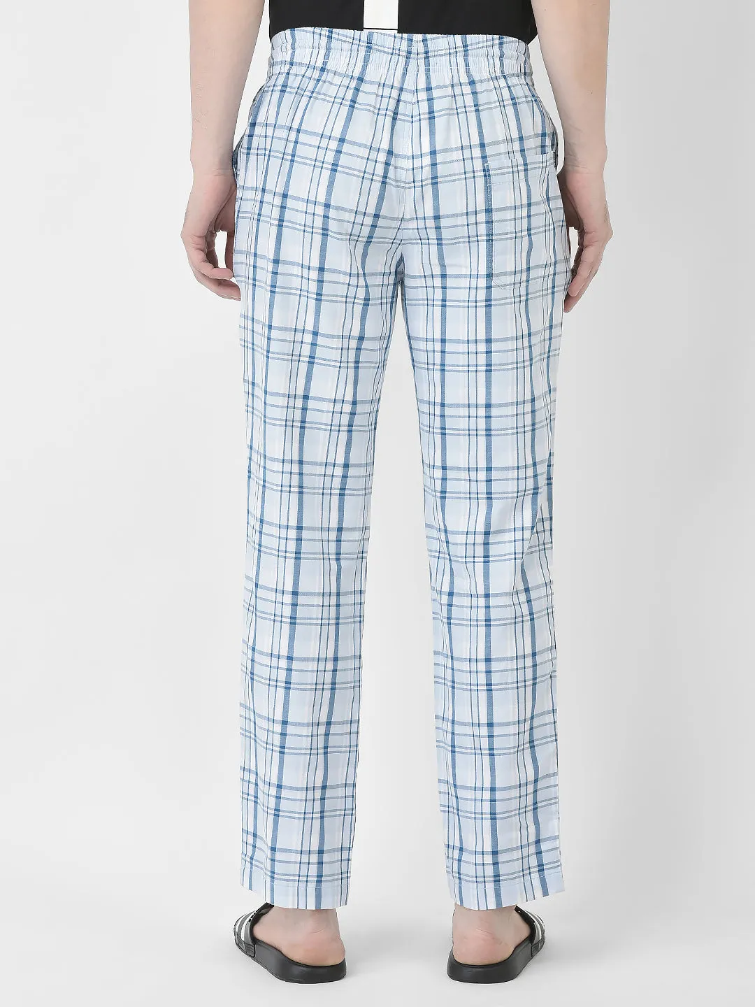 Sky Blue Checkered Lounge Pants