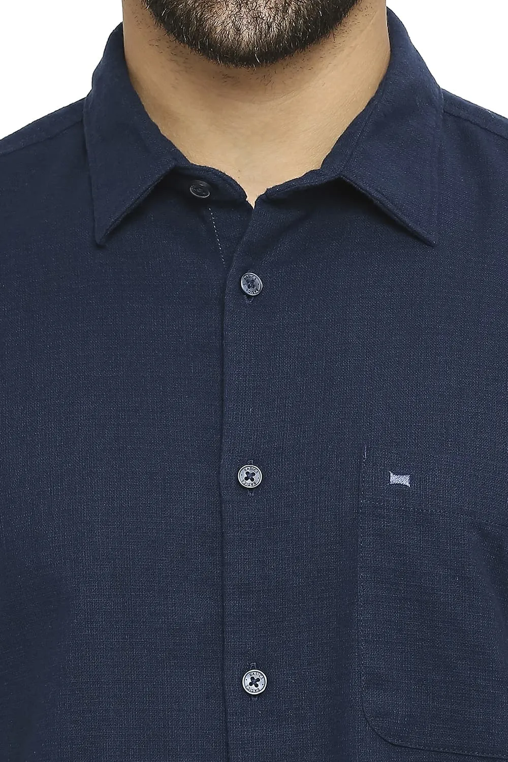 Slim Fit Cotton Dobby Halfsleeves Shirt