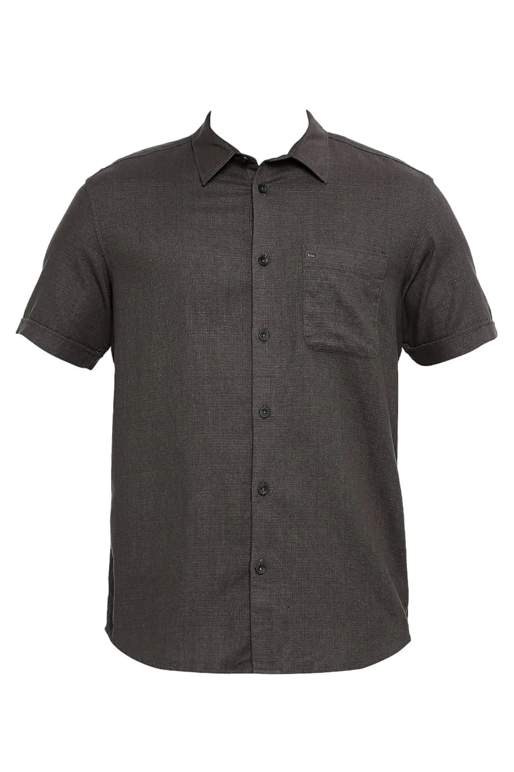 Slim Fit Cotton Dobby Halfsleeves Shirt