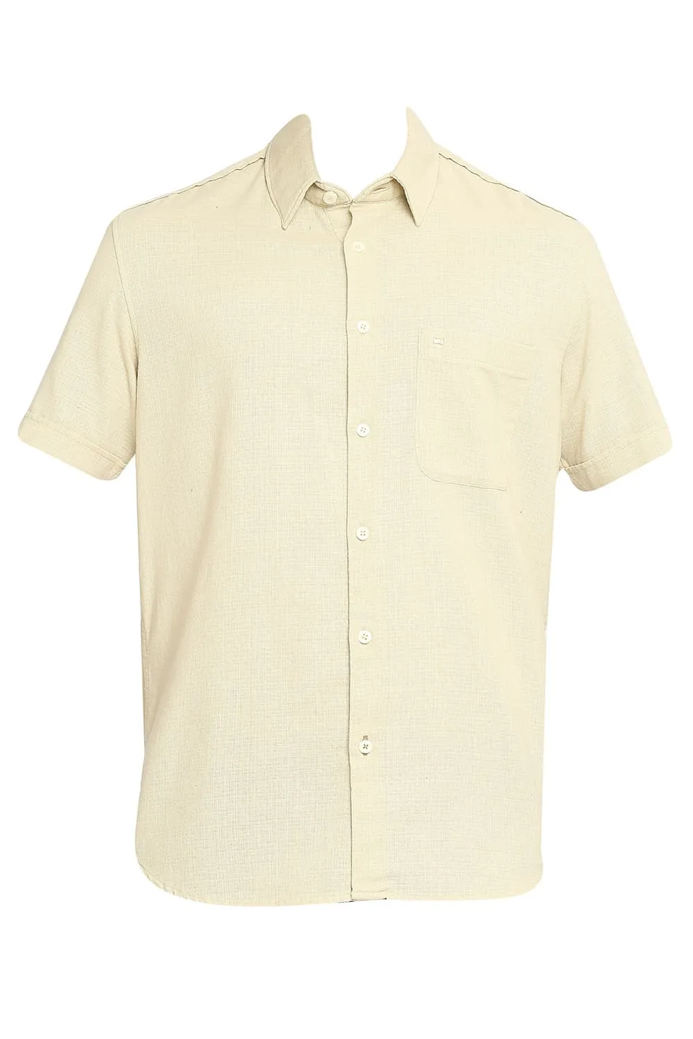 Slim Fit Cotton Dobby Halfsleeves Shirt