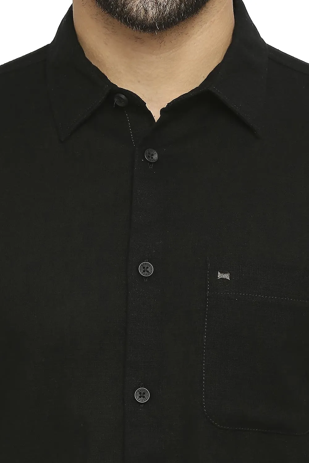 Slim Fit Cotton Dobby Halfsleeves Shirt
