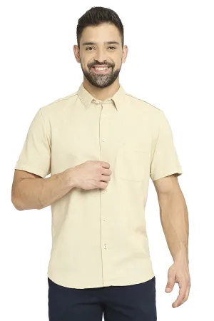 Slim Fit Cotton Dobby Halfsleeves Shirt