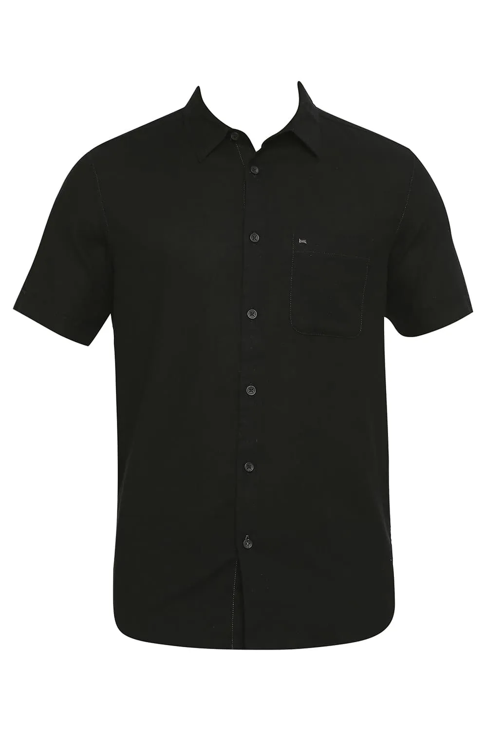 Slim Fit Cotton Dobby Halfsleeves Shirt