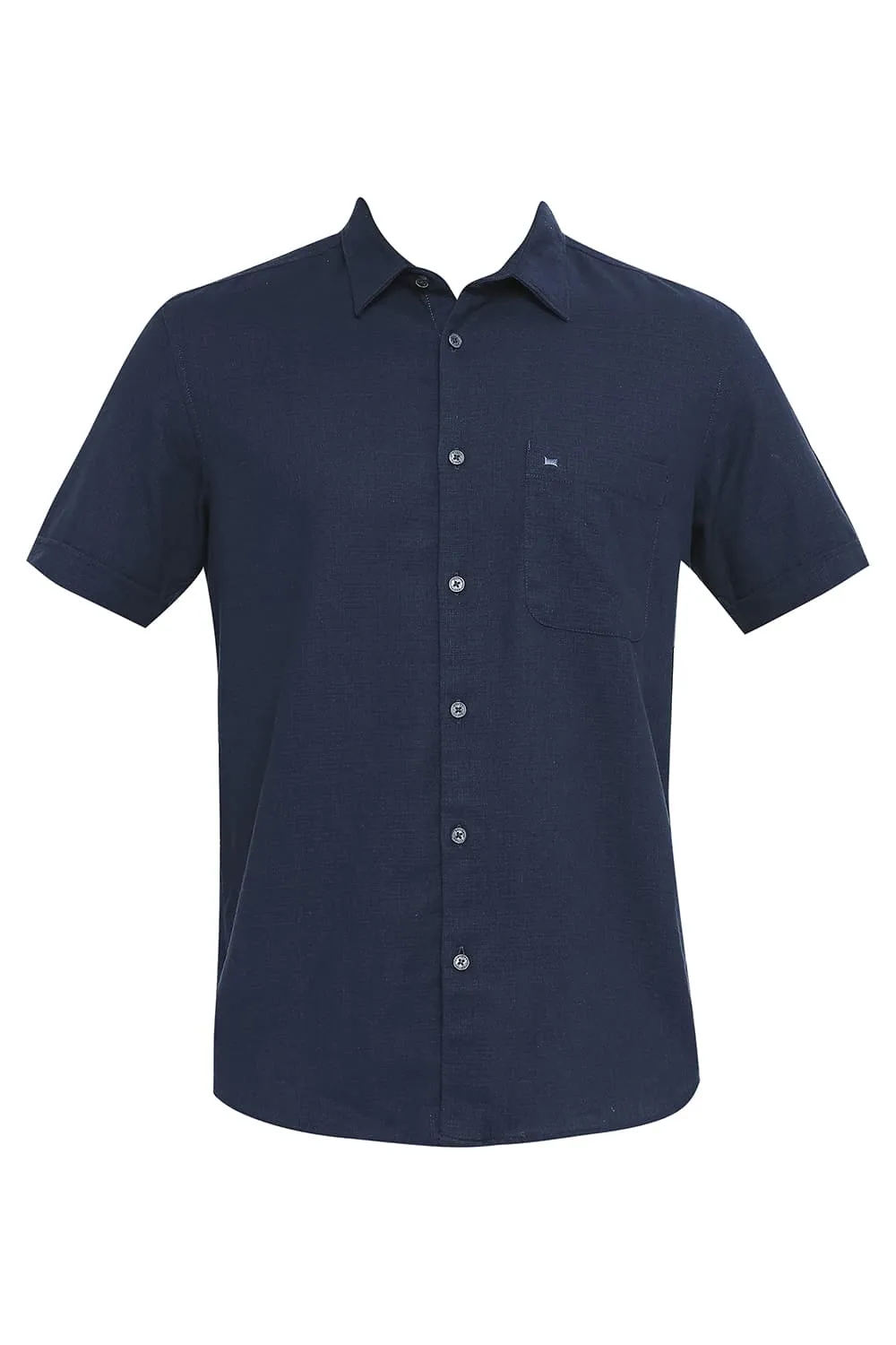 Slim Fit Cotton Dobby Halfsleeves Shirt