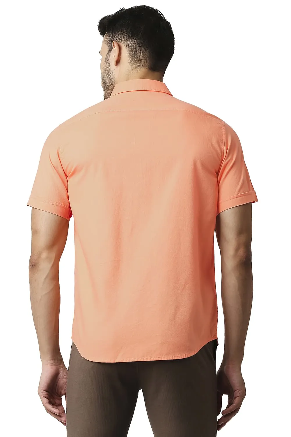 Slim Fit Dobby Halfsleeves Shirt