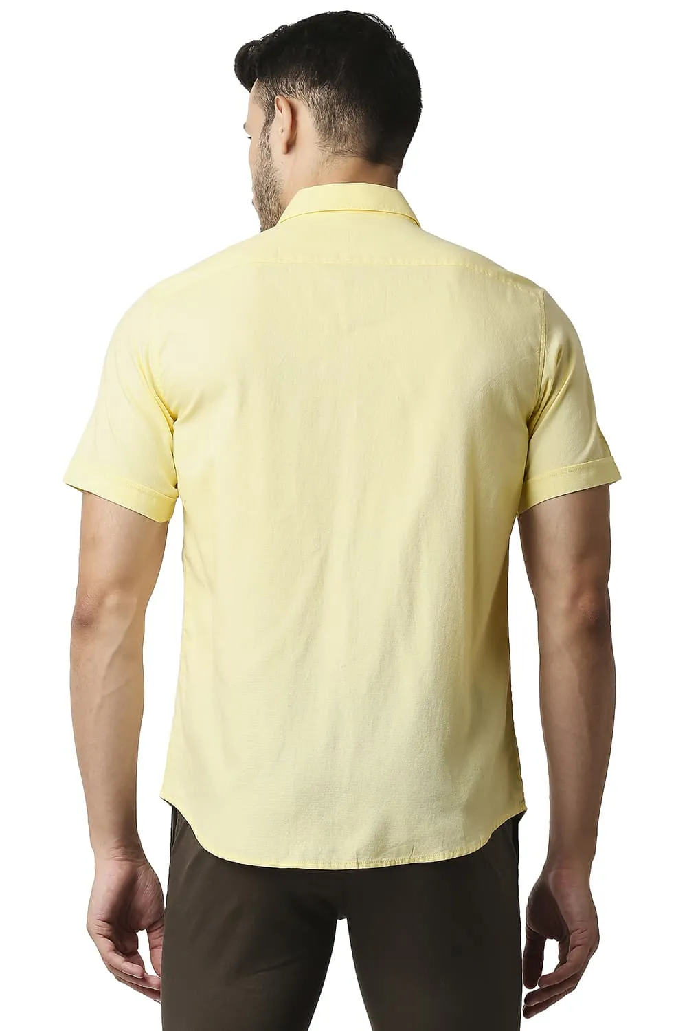 Slim Fit Dobby Halfsleeves Shirt
