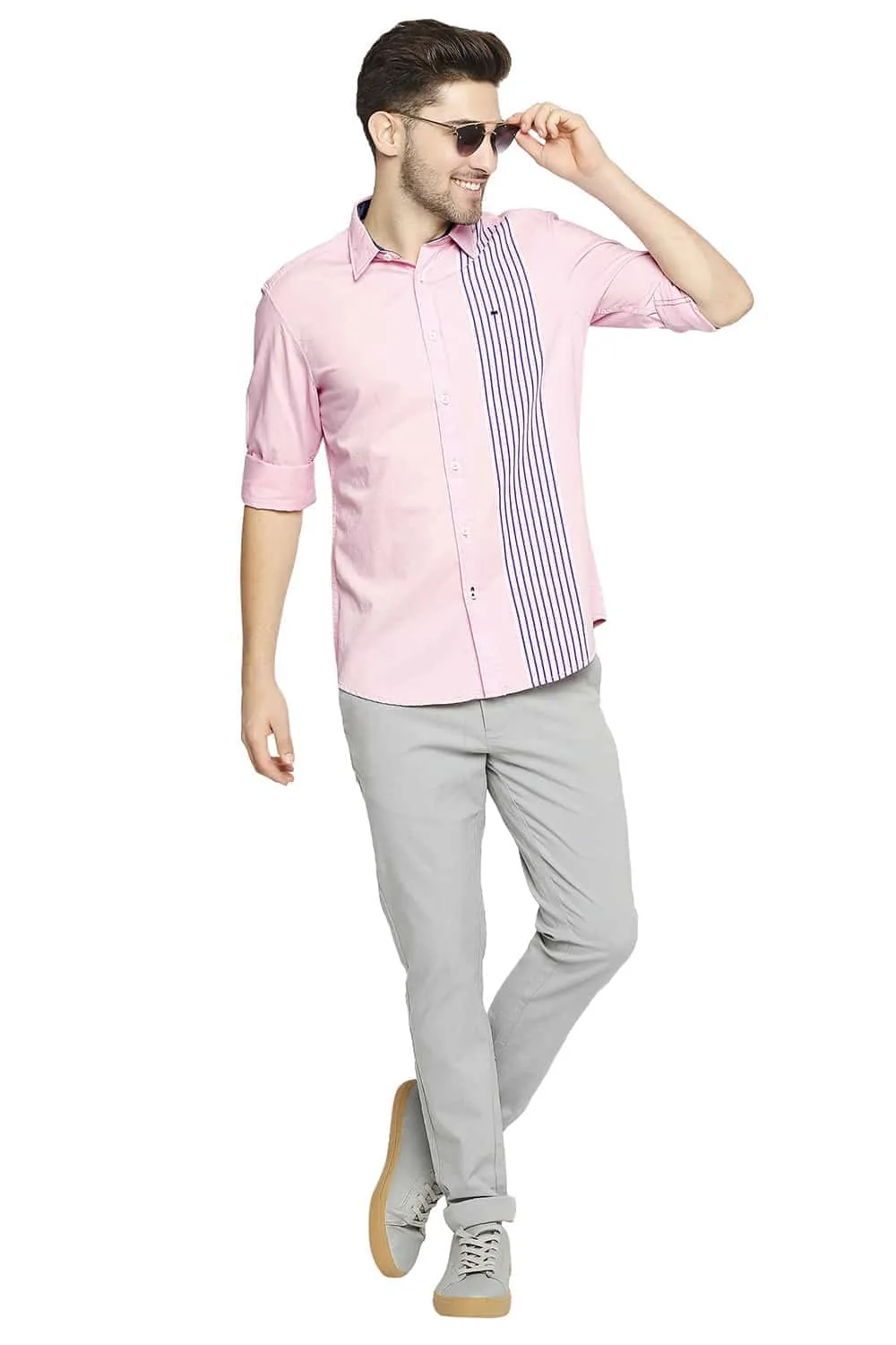 Slim Fit Engineered Stripe Shirt