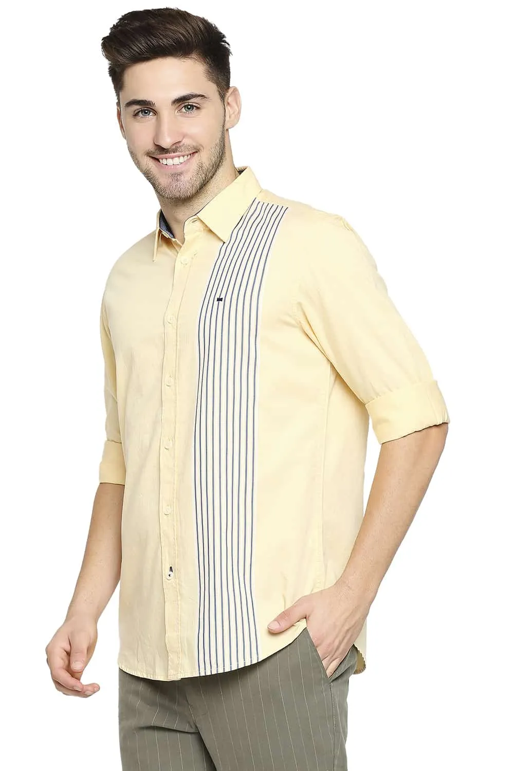 Slim Fit Engineered Stripe Shirt