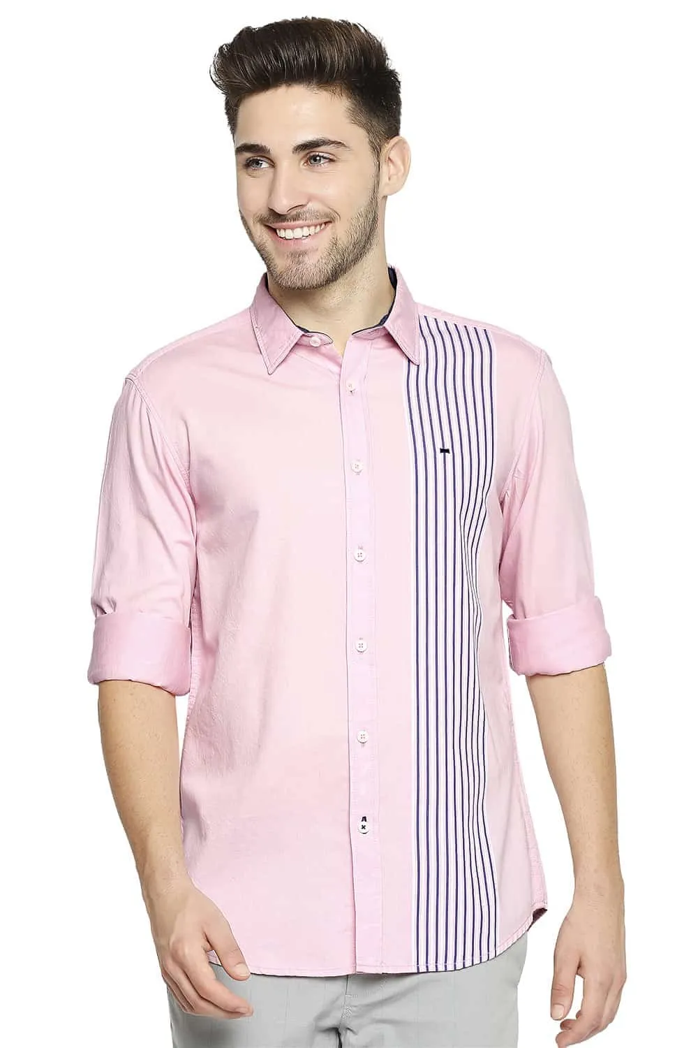 Slim Fit Engineered Stripe Shirt