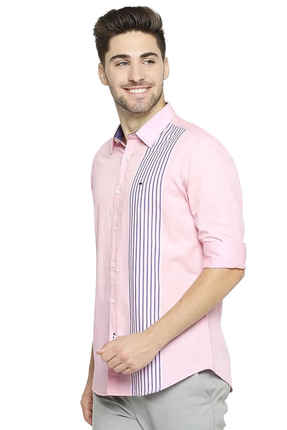 Slim Fit Engineered Stripe Shirt