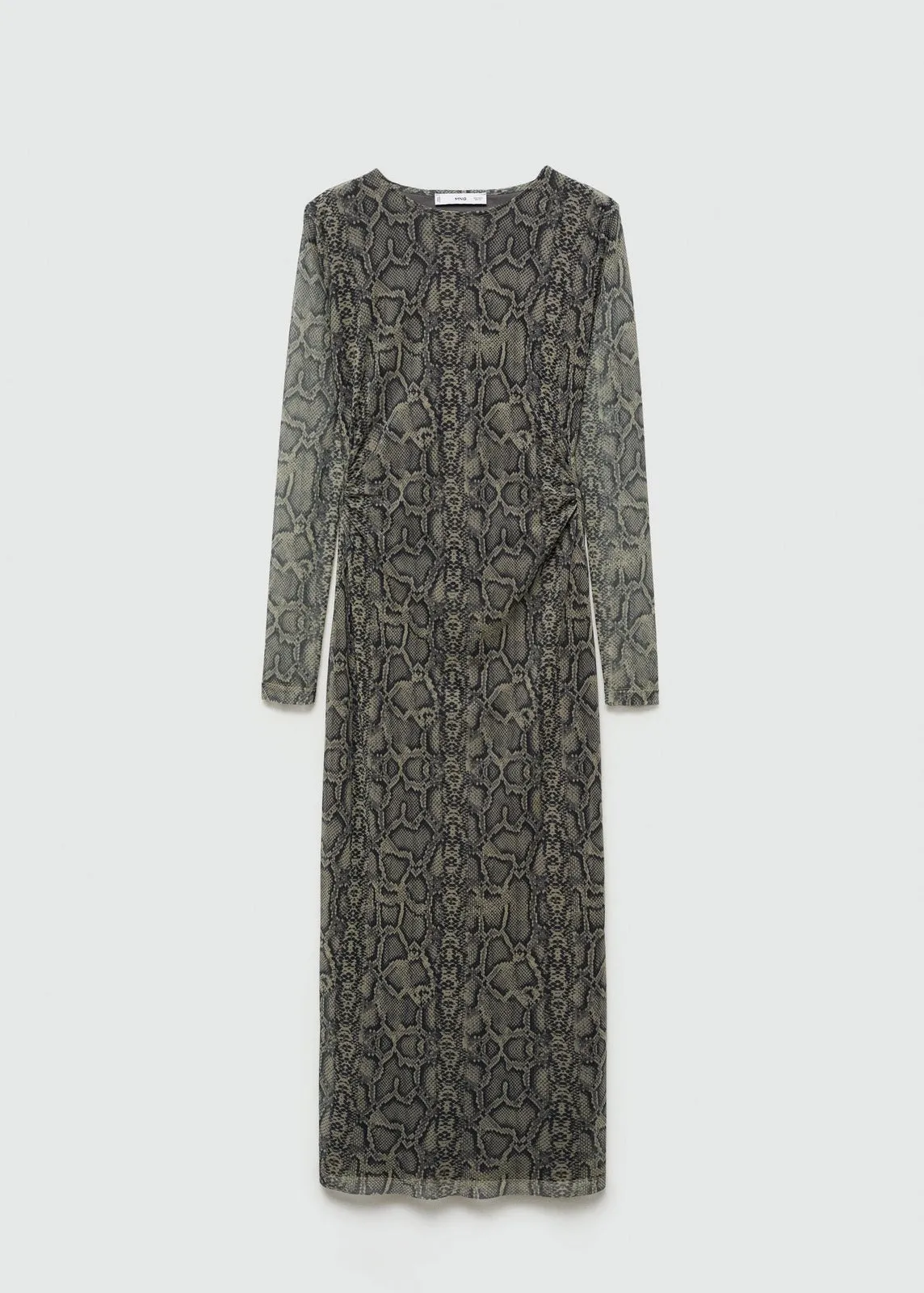Snake print tulle dress - Gray