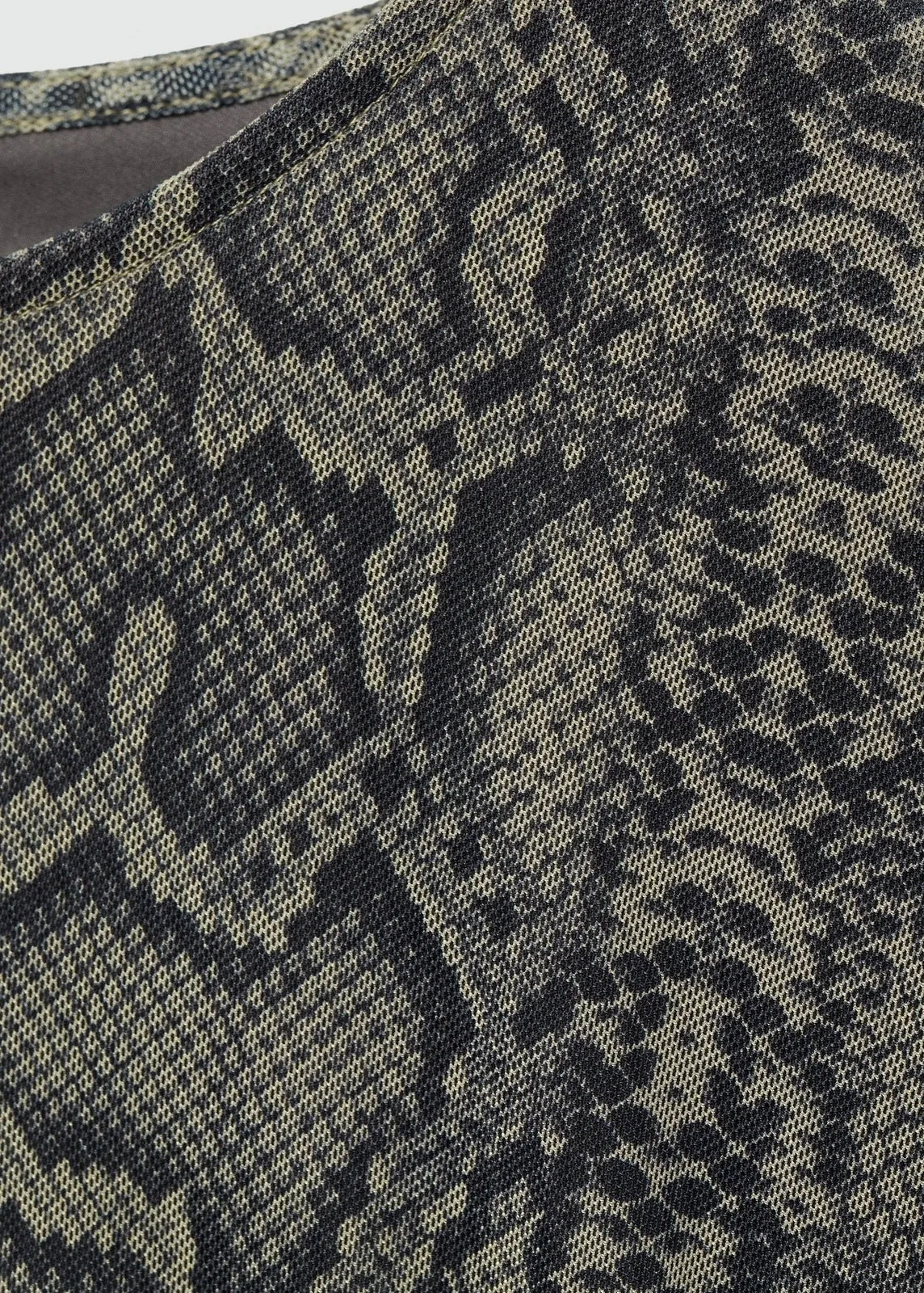 Snake print tulle dress - Gray