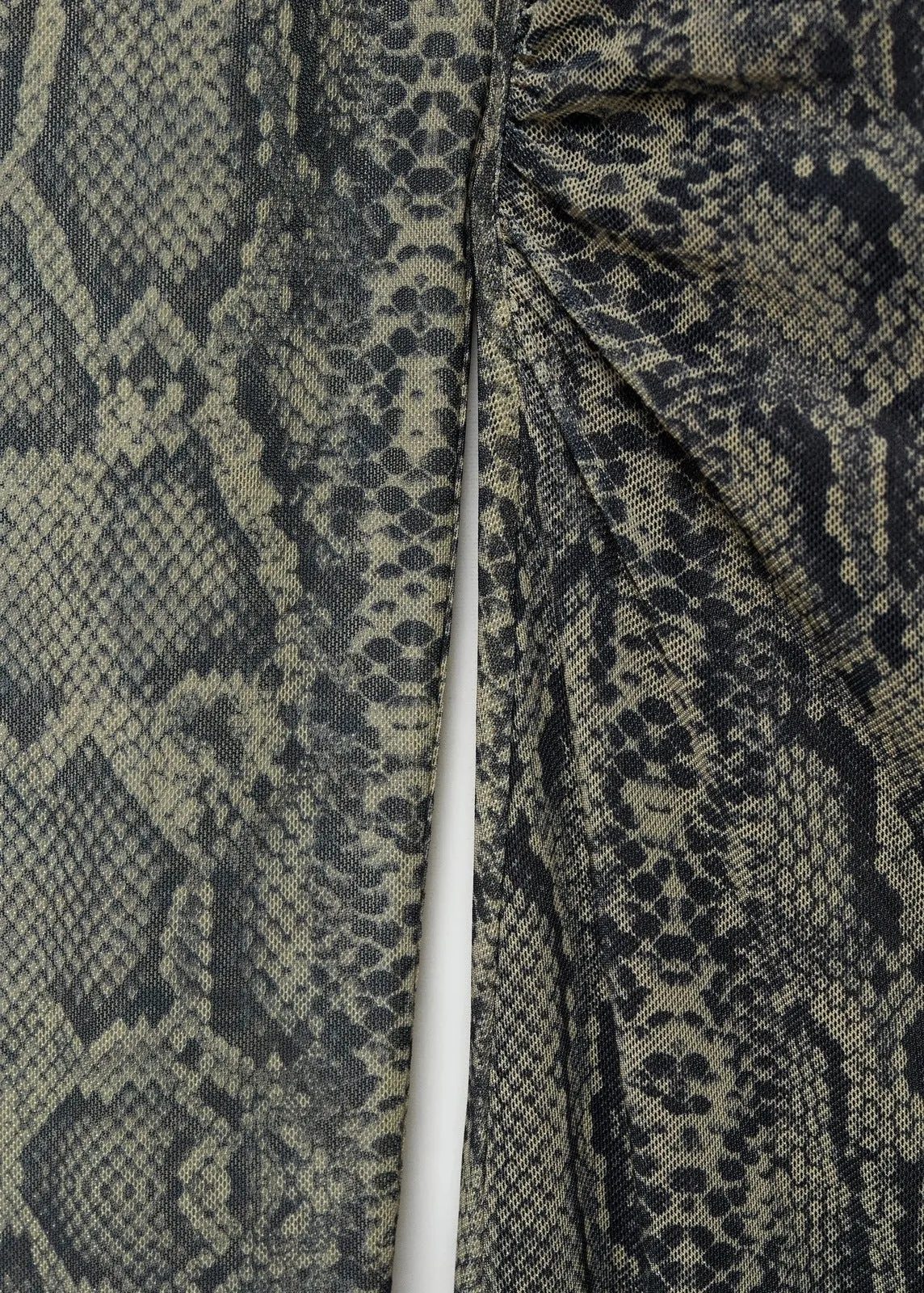Snake print tulle dress - Gray