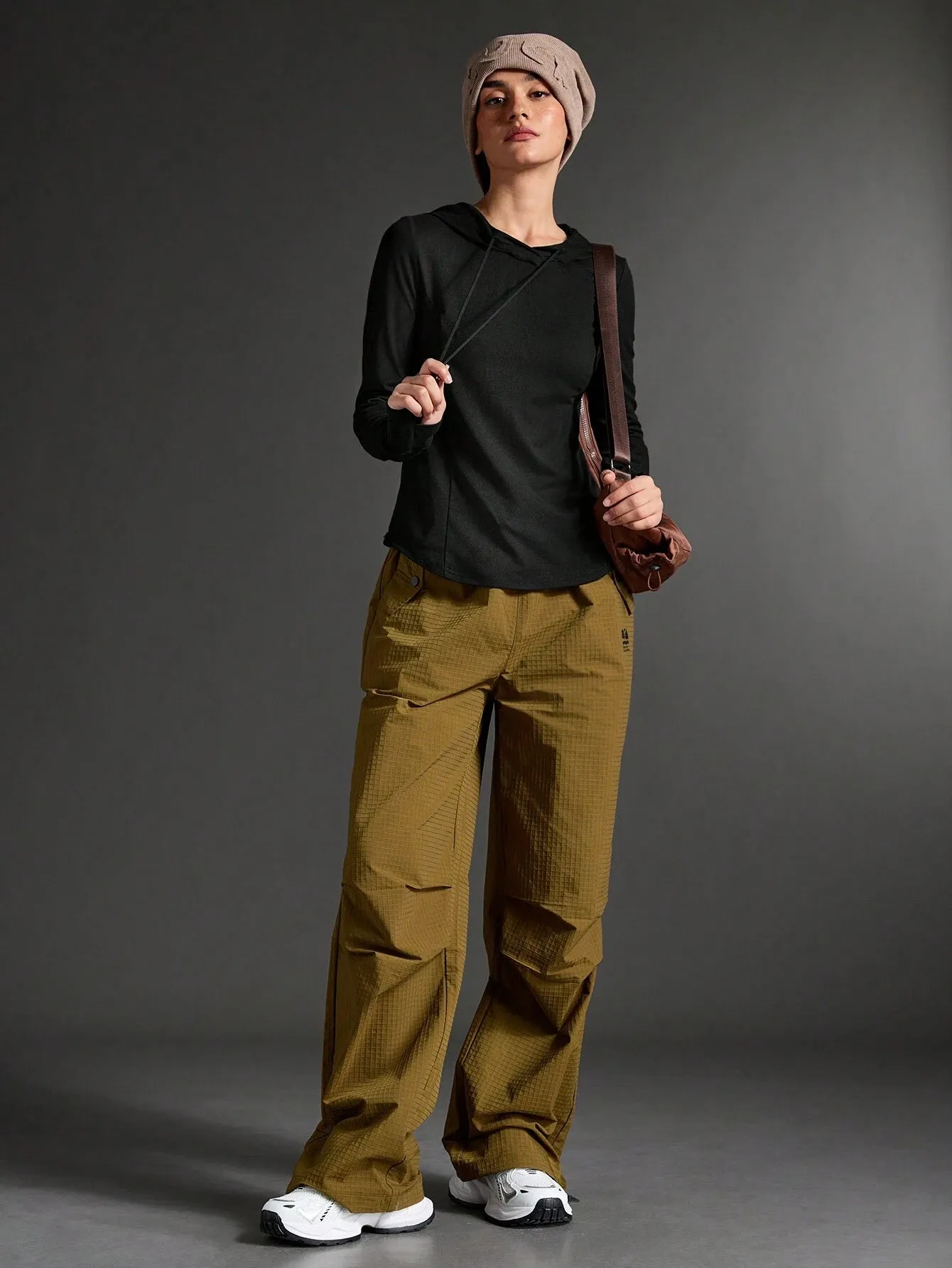 Solid Color Hooded Zip-Up Sweatshirt for Women | Versatile & Casual Long Sleeve