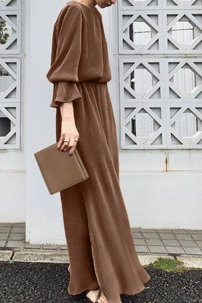 SOLID SWING KAFTAN DRESS