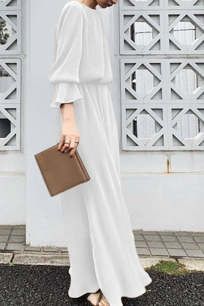 SOLID SWING KAFTAN DRESS