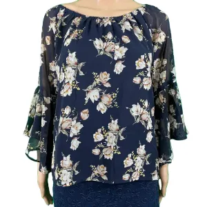 Spicy Sugar Navy Floral Print Top Now Reduced!