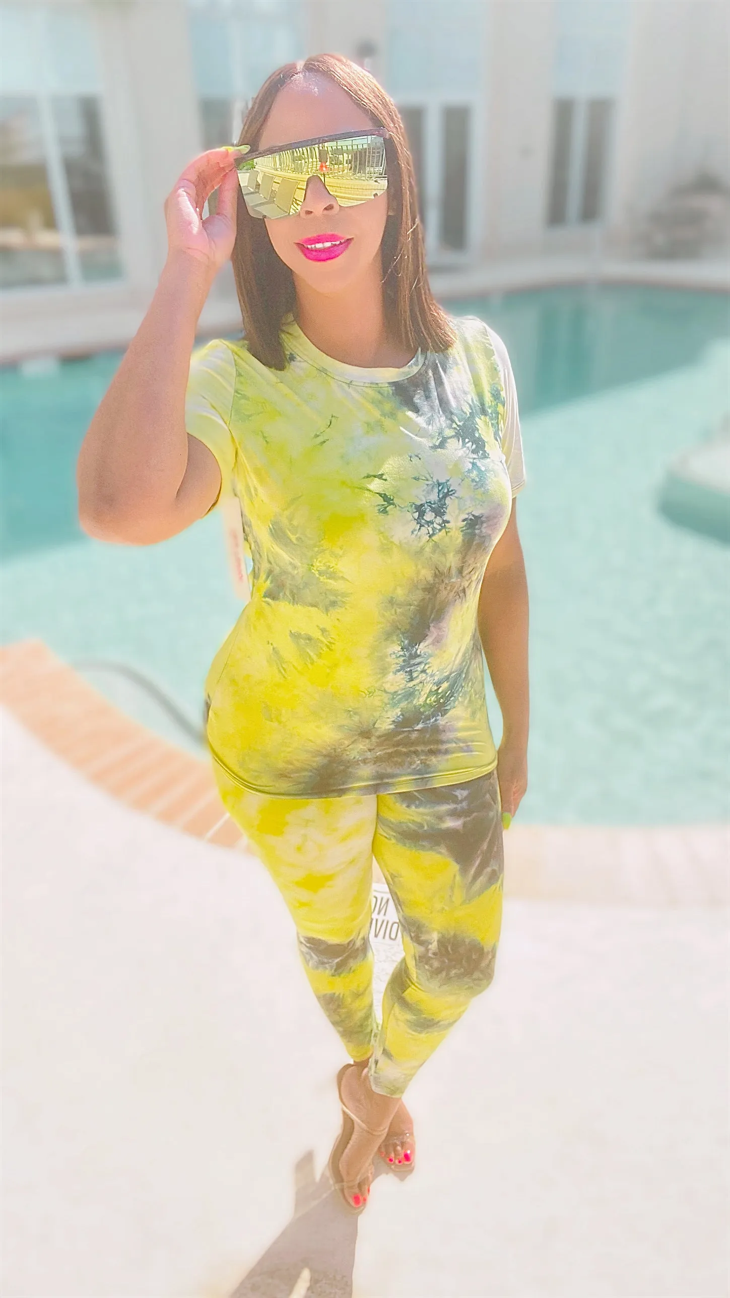 Spring Vibes Plus Size TieDye Stretchy Matching Set‼️ Up to 3X
