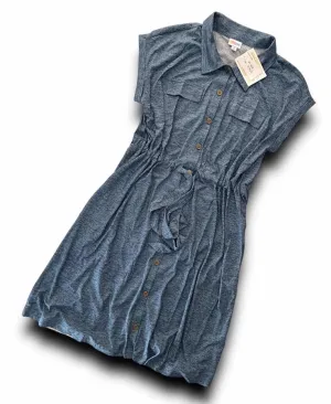 Stacie - Medium Blue Faux Heather