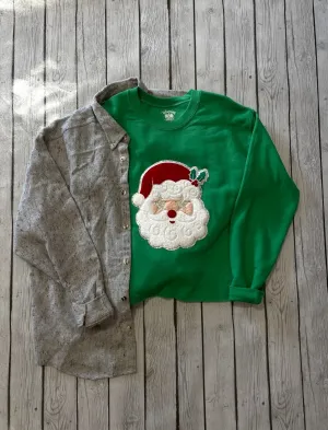 Star Eyed Santa Cropped Sweatshirt