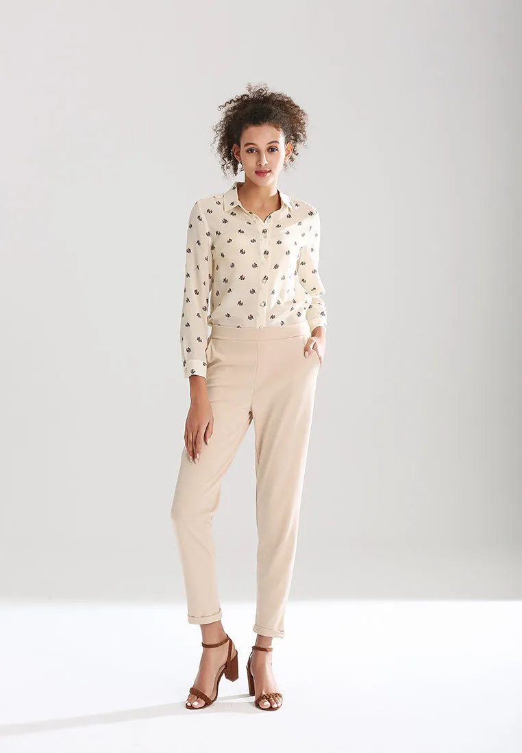 straight cut casual pants