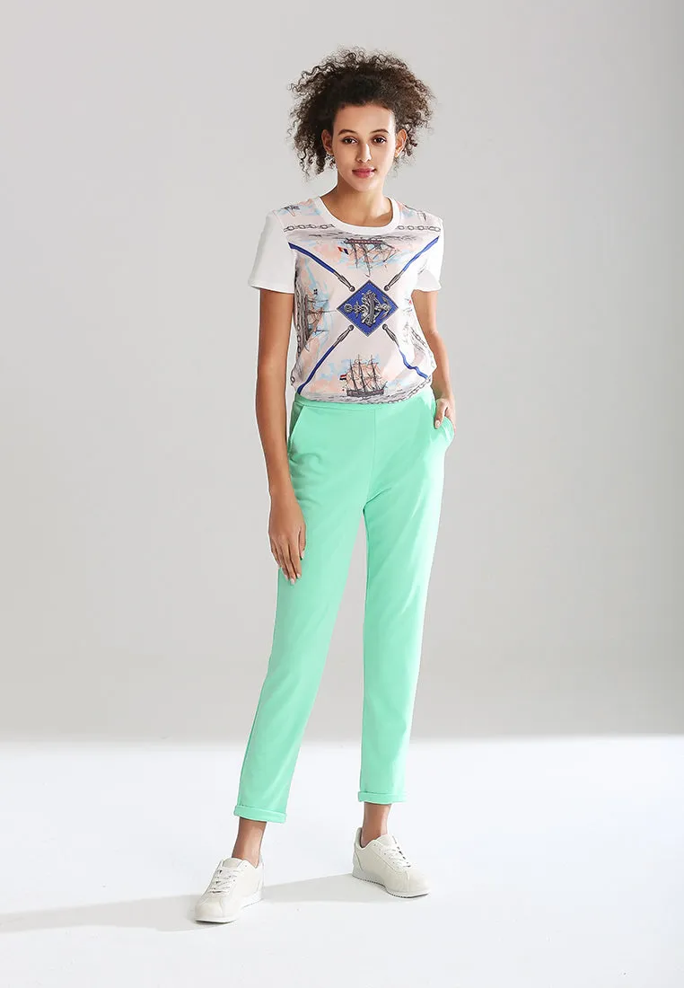 straight cut casual pants