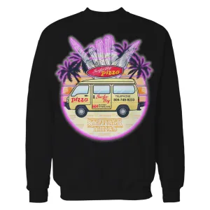 Stranger Things Argyle Splash Surf Pizza Sweatshirt