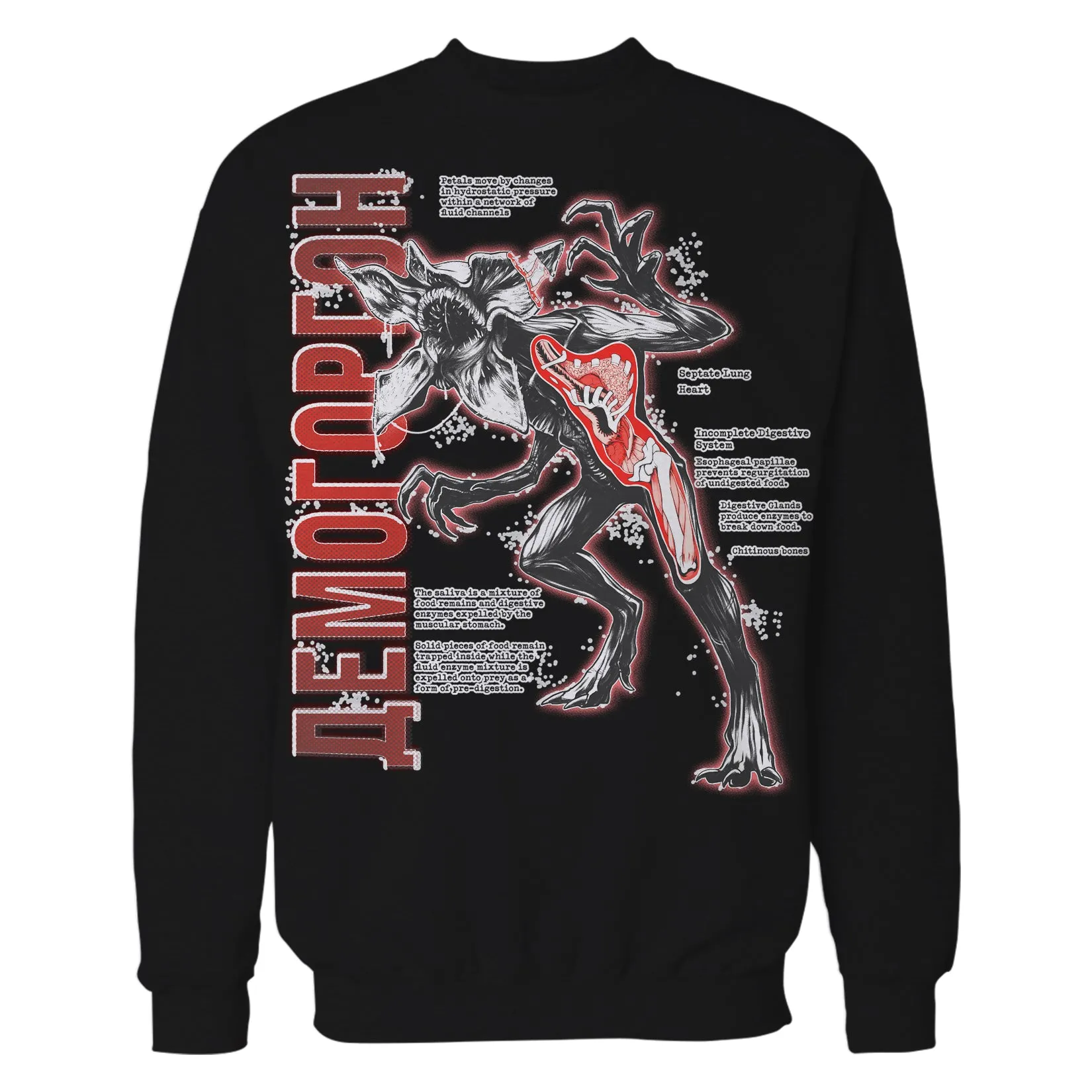 Stranger Things Demogorgon Profile Anatomy Sweatshirt