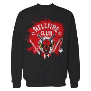 Stranger Things Logo Hellfire Club Graffiti Sweatshirt
