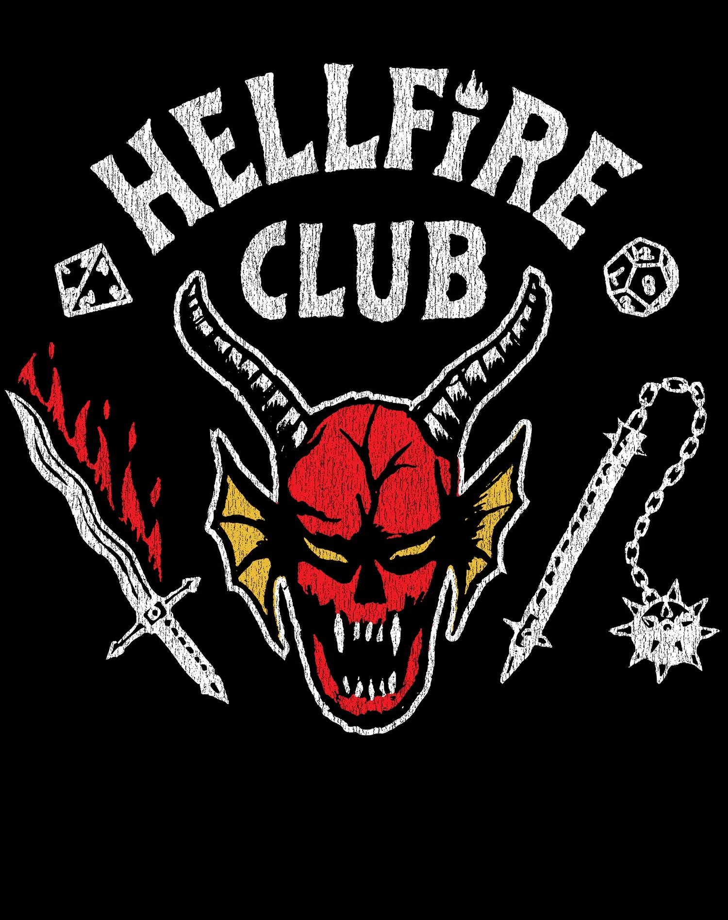 Stranger Things Logo Hellfire Club Metal Hoodie