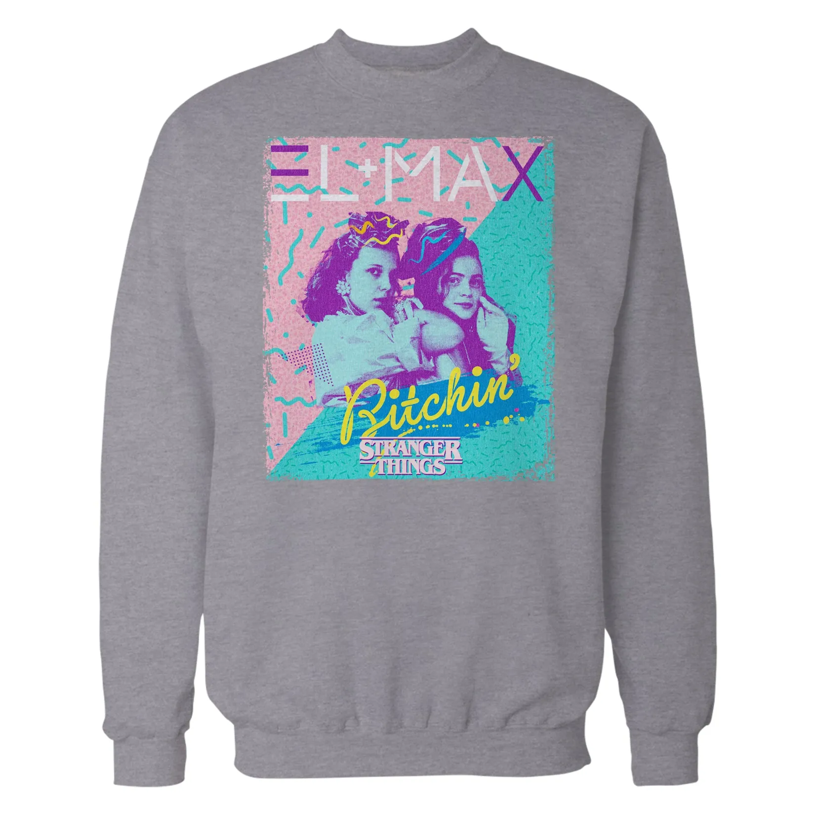 Stranger Things Poster Eleven Max Bitchin Besties Official Sweatshirt