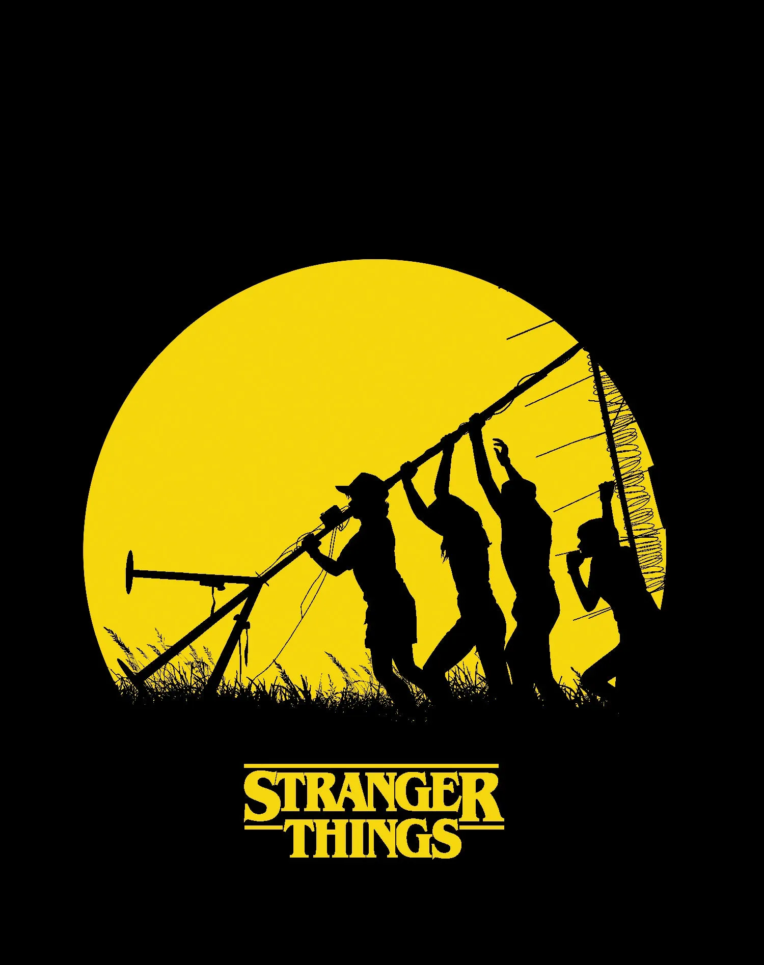 Stranger Things Stencil The Party Aerial Official Sweatshirt
