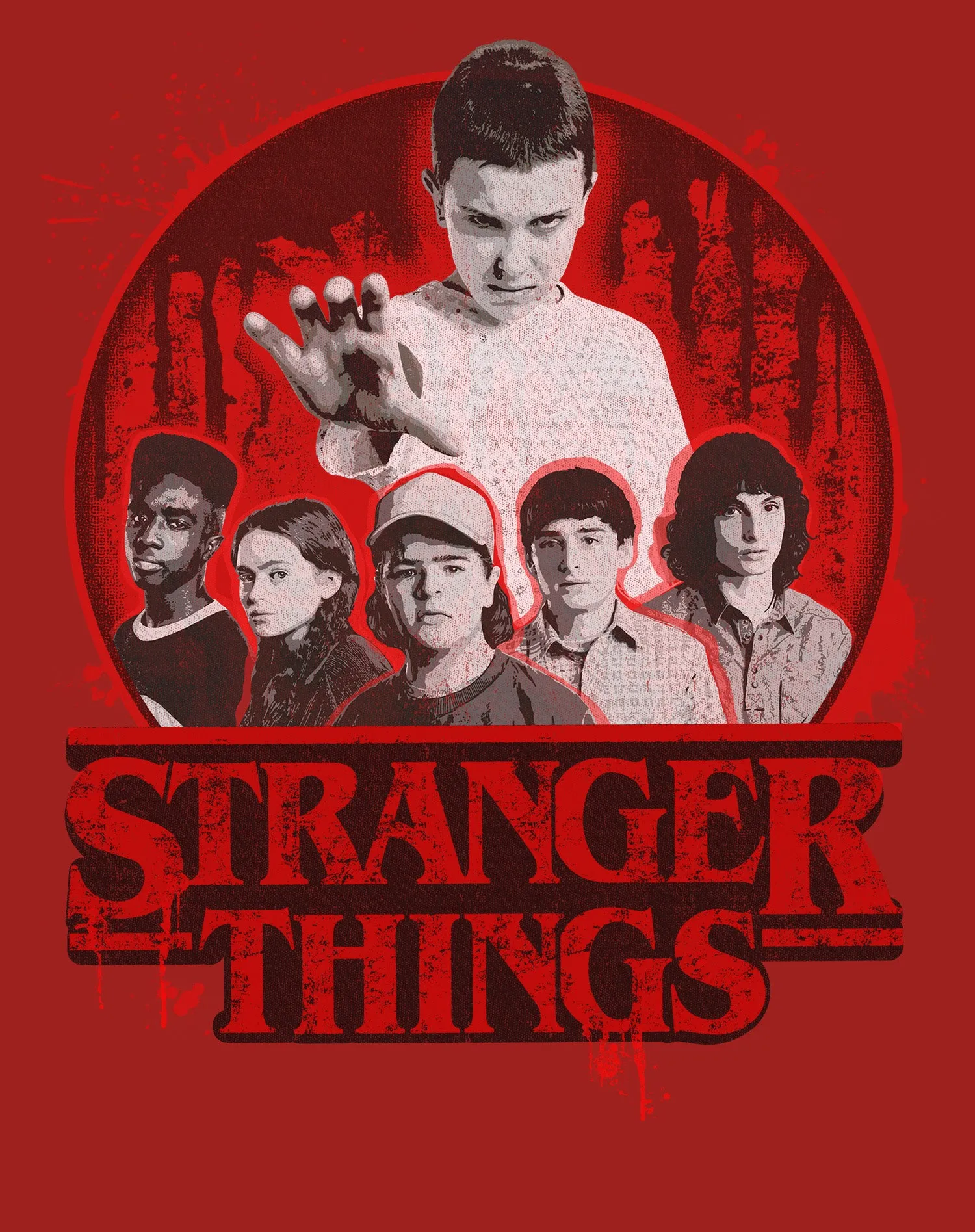 Stranger Things The Party Graffiti Splash Varsity Jacket