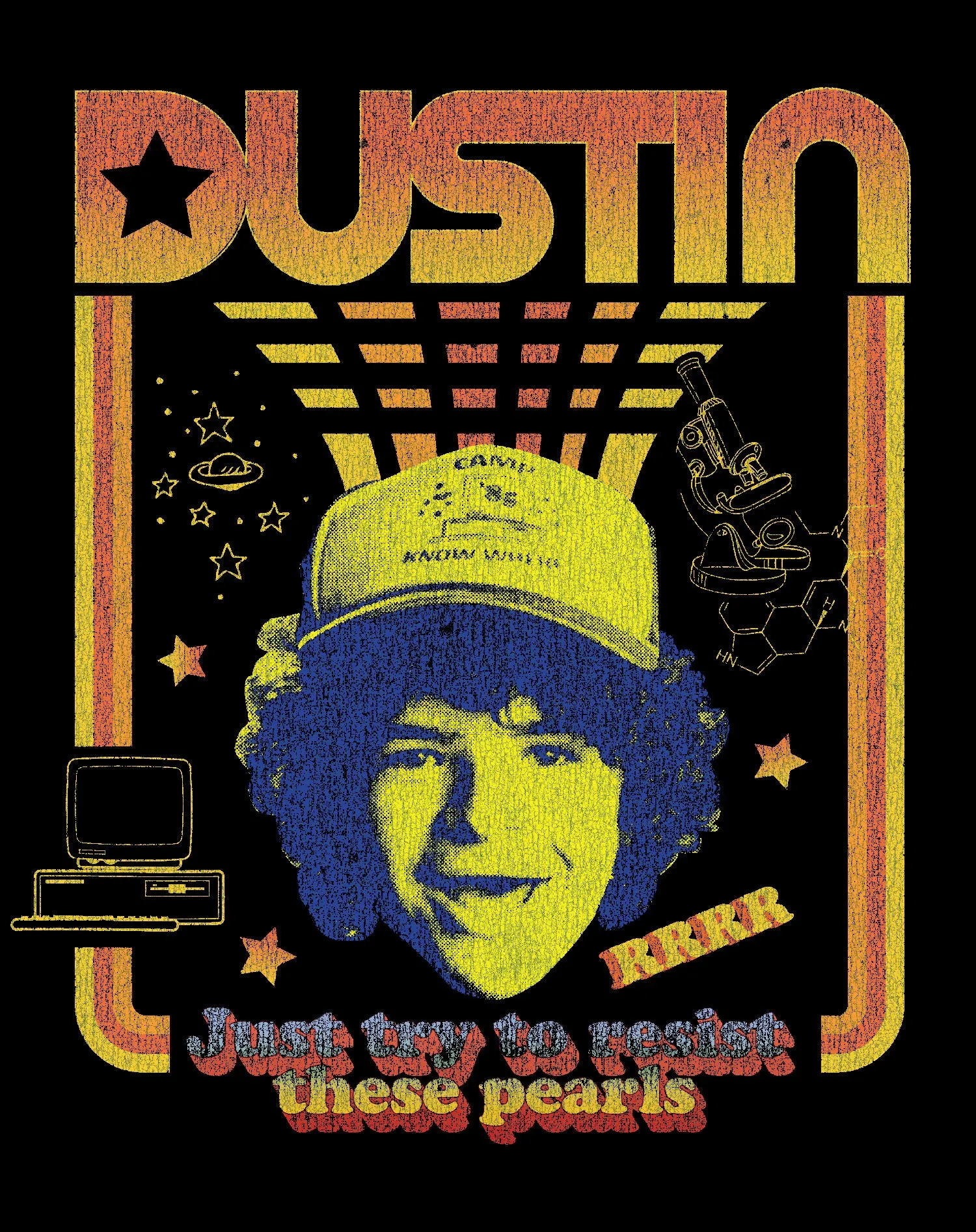 Stranger Things Vintage Dustin Retro Gaming Meme Pearls Official Sweatshirt