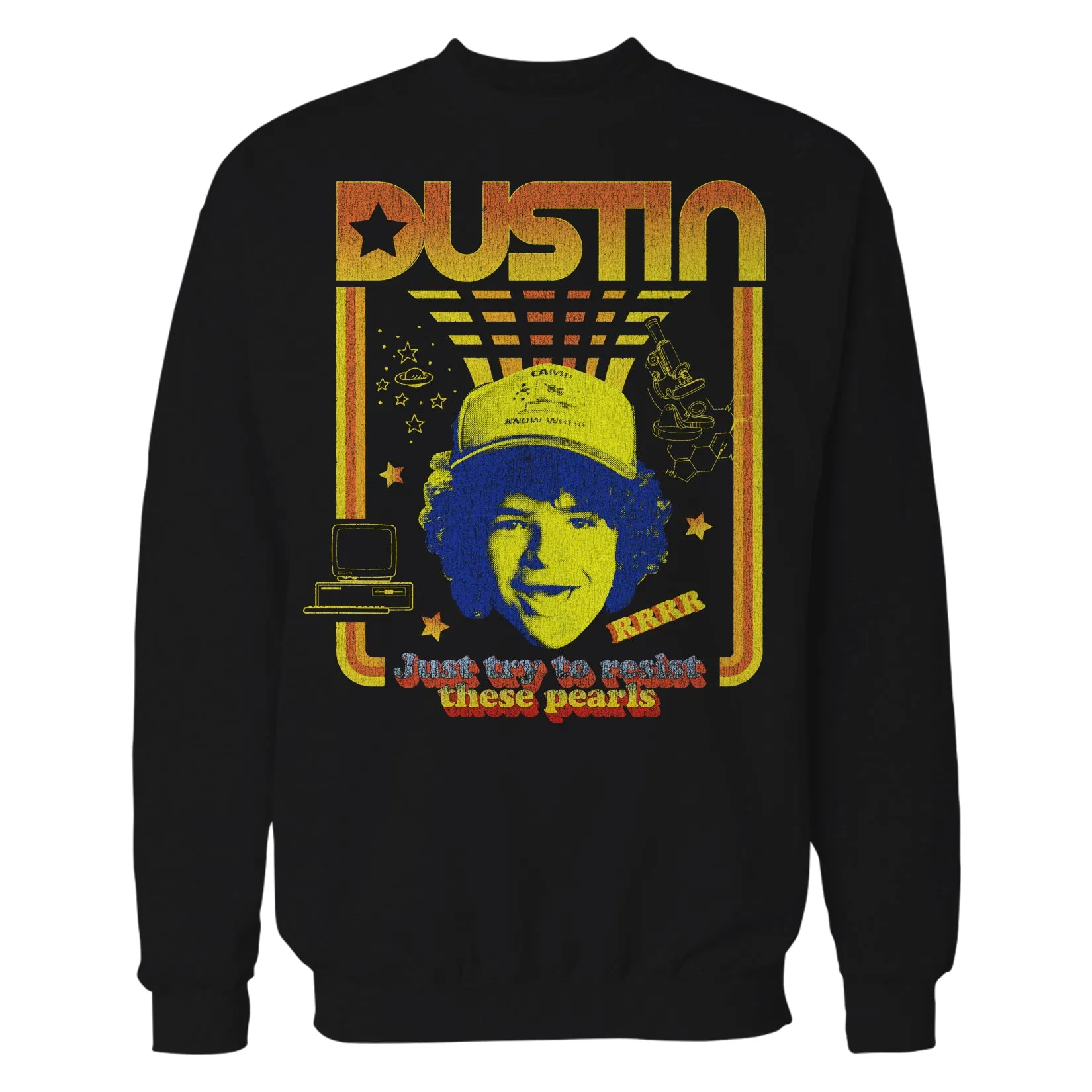 Stranger Things Vintage Dustin Retro Gaming Meme Pearls Official Sweatshirt