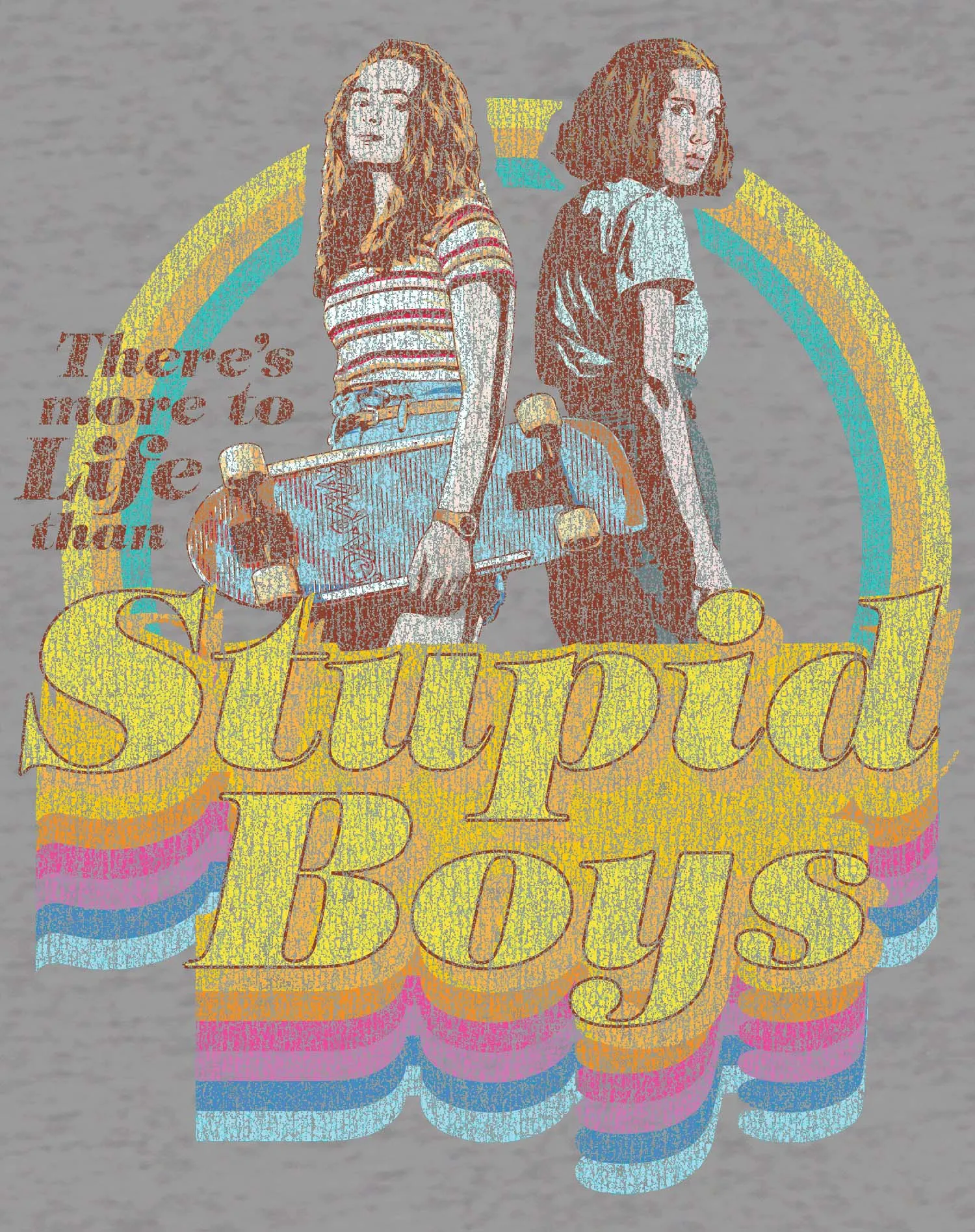 Stranger Things Vintage Eleven Max Pose Besties Stupid Boys Official Sweatshirt