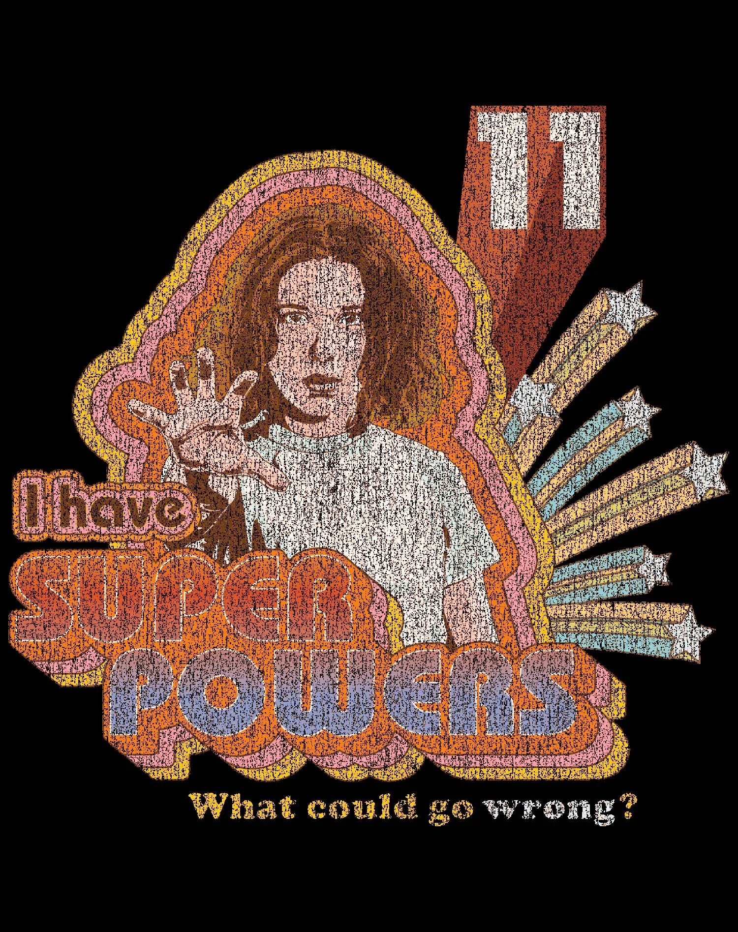 Stranger Things Vintage Eleven Retro Pose Super Powers Official Sweatshirt