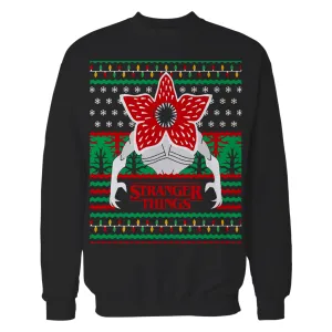 Stranger Things Xmas Demogorgon Lights Sweatshirt
