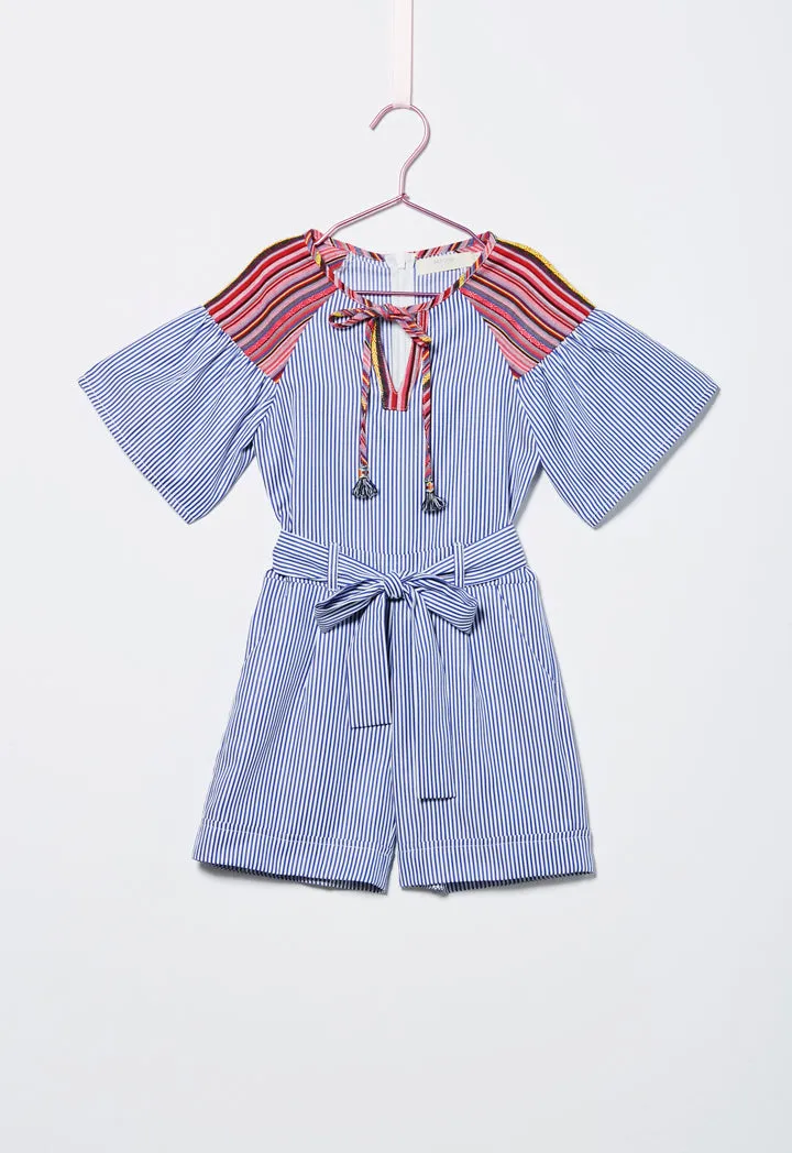 Stripe Short Jumpsuit