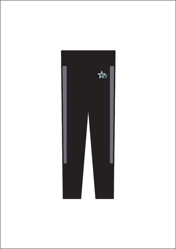 STUDIO 7 - BLACK AND GREY BOYS TRACKSUIT BOTTOMS